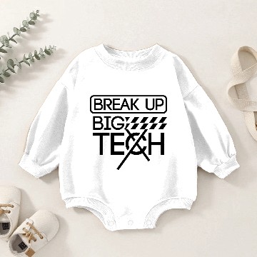 Discover Big Tech Break Up Antitrust Technology Monopoly Baby Romper Sweatshirts
