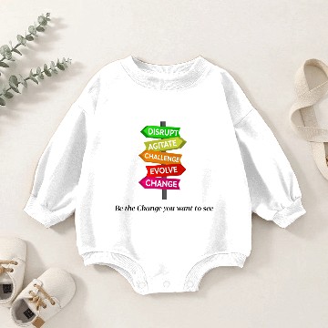 Discover Be The Change You Want To See Baby Romper Sweatshirts