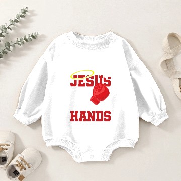 Discover Boxing Try Jesus Not Me Cause I Throw Hands Funny Baby Romper Sweatshirts