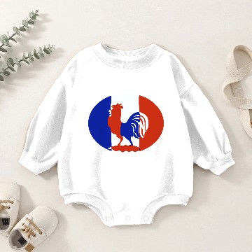 Discover Flag France The rooster Baby Romper Sweatshirts