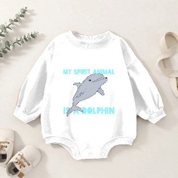 Discover MY SPIRIT ANIMAL IS A DOLPHIN Baby Romper Sweatshirts