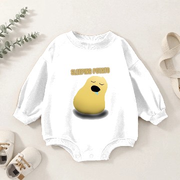 Discover Sleeping potato, cute sleepyhead potato Baby Romper Sweatshirts