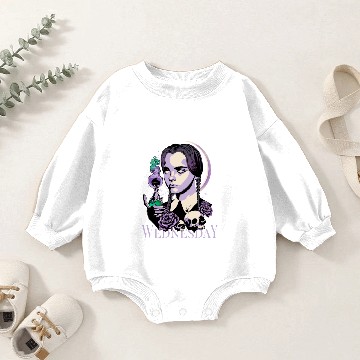 Discover Wednesday Face Baby Romper Sweatshirts