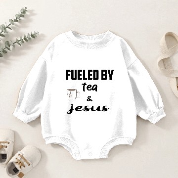 Discover sweet tea fueled by tea and jesus Baby Romper Sweatshirts