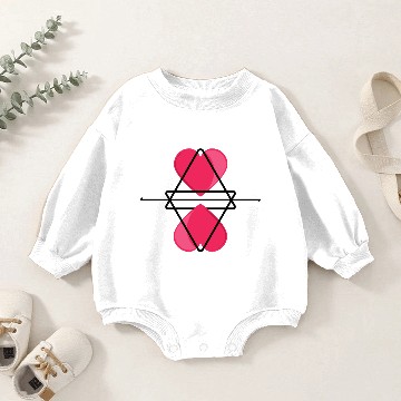 Discover Reflective hearts Baby Romper Sweatshirts