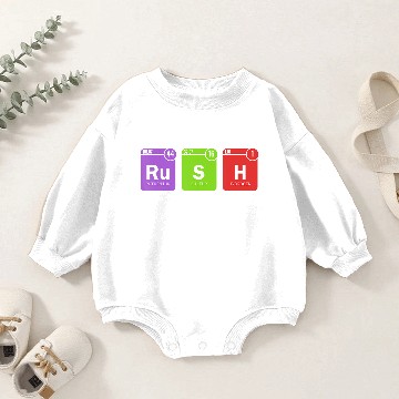 Discover Rush Funny Science Nerd Periodic Table Elements Baby Romper Sweatshirts