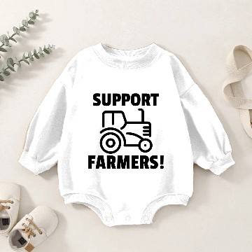 Discover Tractor Design - Support Farmers, Agriculture Baby Romper Sweatshirts