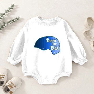 Discover Skateboard Helmet - Born to ride - solid gradient Baby Romper Sweatshirts