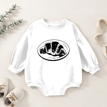 Discover croissant symbol Baby Romper Sweatshirts