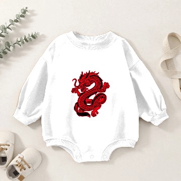 Discover Japanese Dragon Baby Romper Sweatshirts