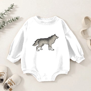 Discover Wild Alpha Lone Wolf Baby Romper Sweatshirts