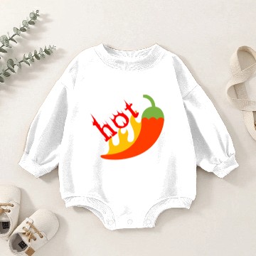 Discover Hot Stuff Cute Red Hot Chilli Pepper Pun Baby Romper Sweatshirts