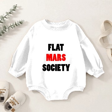 Discover Flat Mars Society Funny Universe Space Planet Gift Baby Romper Sweatshirts