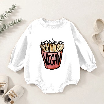 Discover French Fries are vegan Baby Romper Sweatshirts
