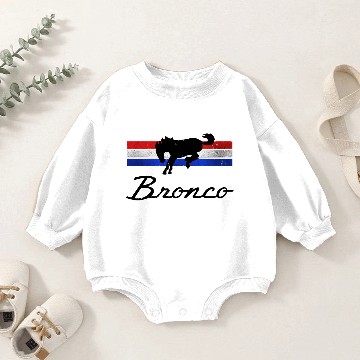 Discover Ford Bronco Logo Stripes Gift Baby Romper Sweatshirts