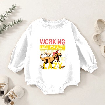 Discover Mamasaurus Working Crazy Mama Saurus Lazy Kids Baby Romper Sweatshirts