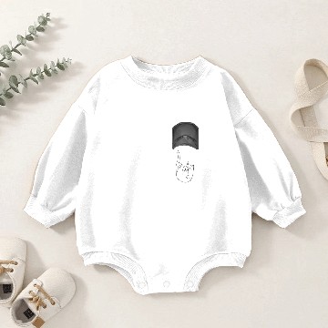 Discover Cat Pocket Middle Finger Up Baby Romper Sweatshirts
