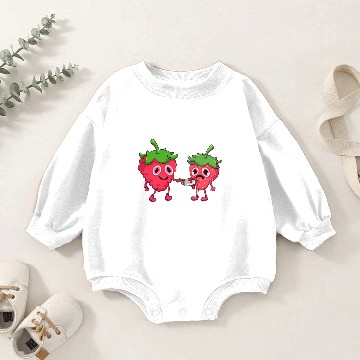 Discover Raspberry stabs Strawberry Baby Romper Sweatshirts