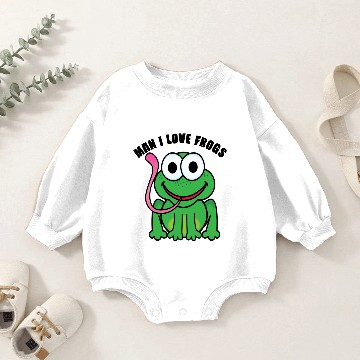 Discover Man I love frogs Baby Romper Sweatshirts