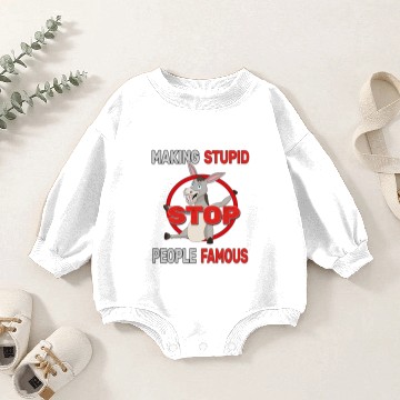 Discover Stop Making Stupid People Famous Foolish Donkey Baby Romper Sweatshirts
