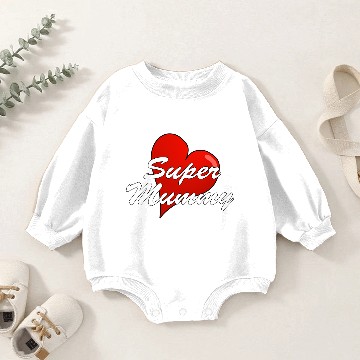 Discover SUPER MUMMY Baby Romper Sweatshirts