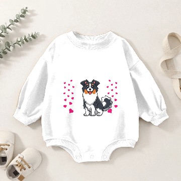 Discover Aussie Mom Funny Australian Shepherd Dog Lovers Baby Romper Sweatshirts