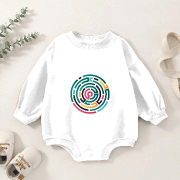 Discover Spiral Design with Multi Color Baby Romper Sweatshirts
