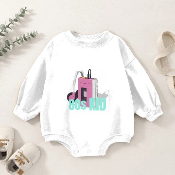 Discover 80s Kid Cassette Recorder Baby Romper Sweatshirts
