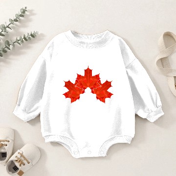 Discover Maple Leaves Baby Romper Sweatshirts