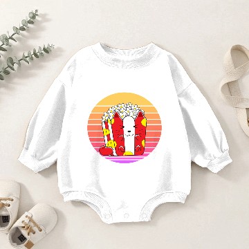 Discover Cat Popcorn Sunset Baby Romper Sweatshirts