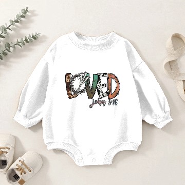 Discover Loved John 3 16 Baby Romper Sweatshirts
