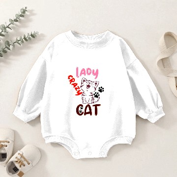 Discover Crazy Cat Lady Baby Romper Sweatshirts