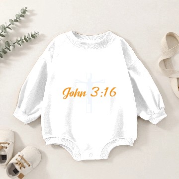 Discover John 3:16 Baby Romper Sweatshirts