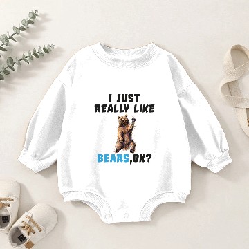 Discover Bear Bear Black Bear Brown Bear Funny saying Baby Romper Sweatshirts