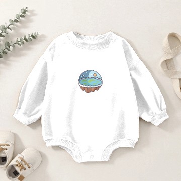 Discover Flat Earth Theory Flat Earth Army Earth Baby Romper Sweatshirts