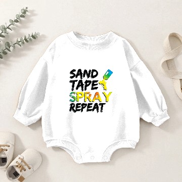 Discover Sand Tape Spray Repeat Auto Body Painter Car Paint Baby Romper Sweatshirts