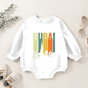 Discover Dubai Retro Baby Romper Sweatshirts