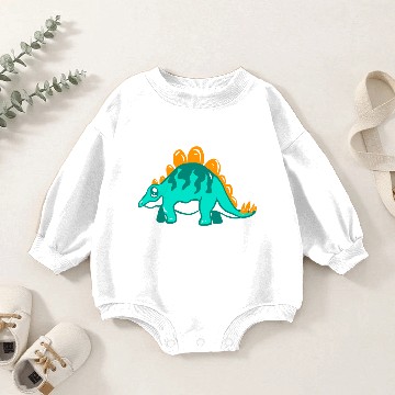 Discover Stegosaurus Baby Romper Sweatshirts