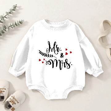 Discover Mr and Mrs Baby Romper Sweatshirts