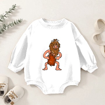 Discover Caveman Pose Baby Romper Sweatshirts