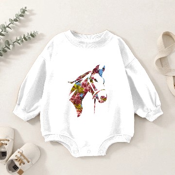 Discover Cherry Blossom Horse Baby Romper Sweatshirts