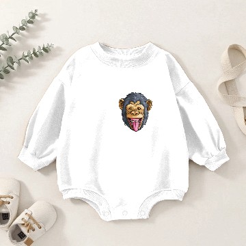 Discover Monkey Love Chimpanzee Baby Romper Sweatshirts