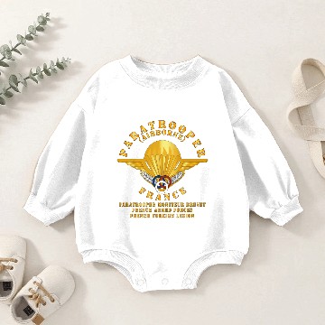 Discover France Airborne Paratrooper Moniteur Brevet Baby Romper Sweatshirts