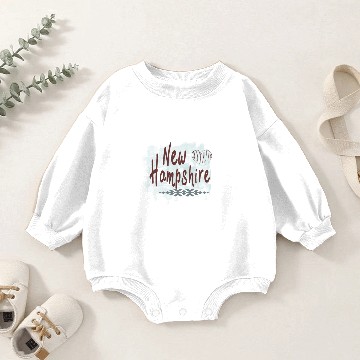 Discover New Hampshire love Baby Romper Sweatshirts