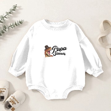 Discover papasaurus papa saurus Baby Romper Sweatshirts