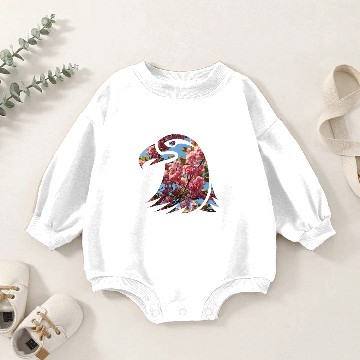 Discover Cherry blossom eagle Baby Romper Sweatshirts