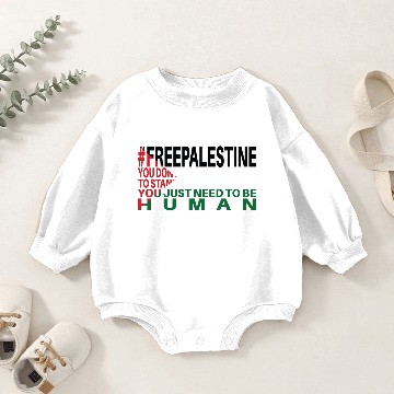 Discover Free Palestine Flag Baby Romper Sweatshirts