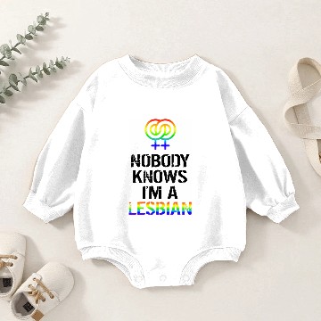 Discover Nobody Knows Im A Lesbian LGBT Gift Gay Lesbian Baby Romper Sweatshirts