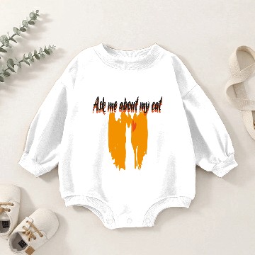Discover ask me about my cat Baby Romper Sweatshirts
