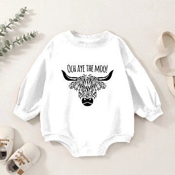 Discover Oh aye the moo Farmer Highland Cattle Scottish Baby Romper Sweatshirts